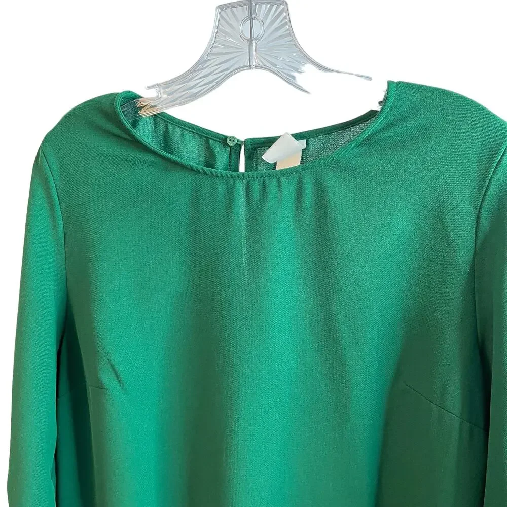 H & M Dress Green Floral Cut Out Sleeve 12 - Picture 2 of 9